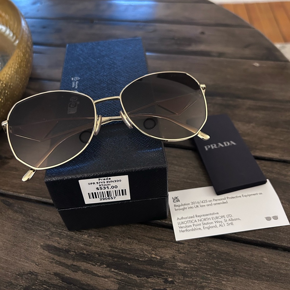 Prada Gold Women's Sunglasses